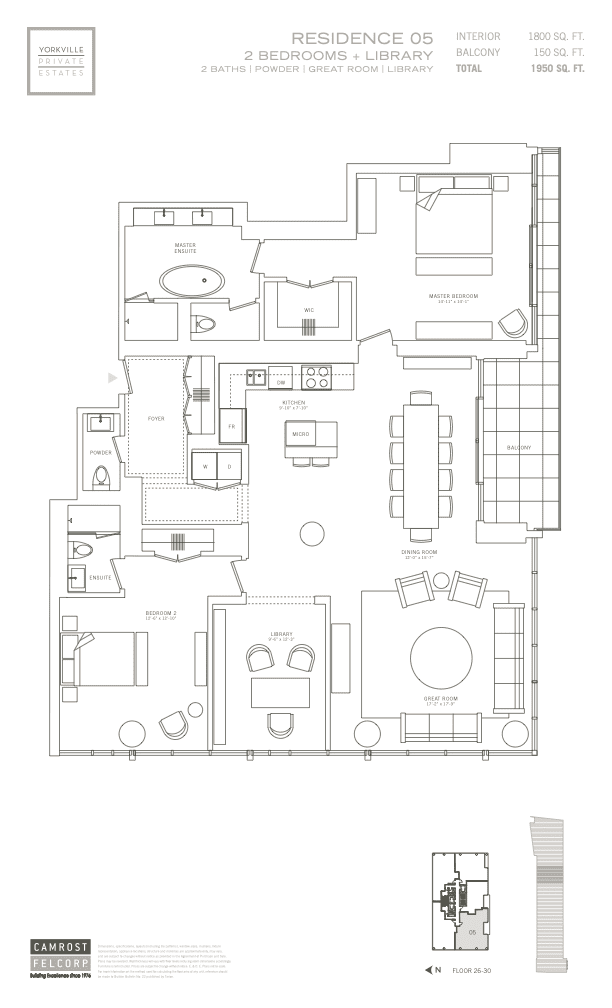 Floor plan at 200 Cumberland in Toronto